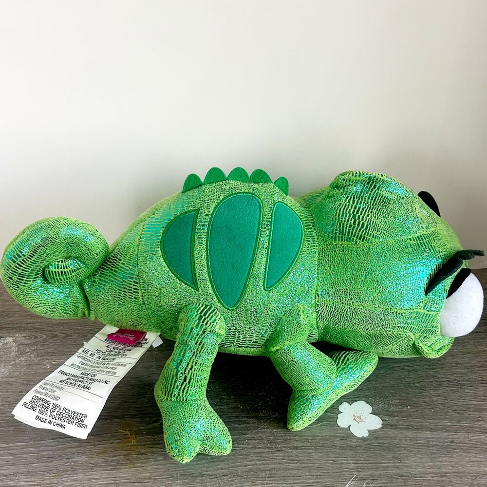 Disney Tangled Pascal Chameleon Metallic Green Plush Pillow Doll 18" Large